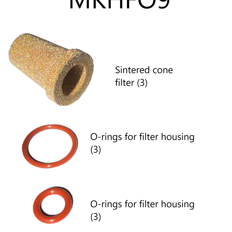 MAKO HOSE FILTERS (3) AND O-RINGS (6)