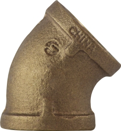 1 1/2" STD BRASS 45 ELL