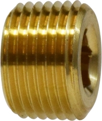1/2" BRASS COUNTERSUNK HEX HEAD PLUG