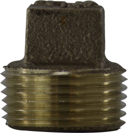 1/8" PLUG SQ HEAD BRASS