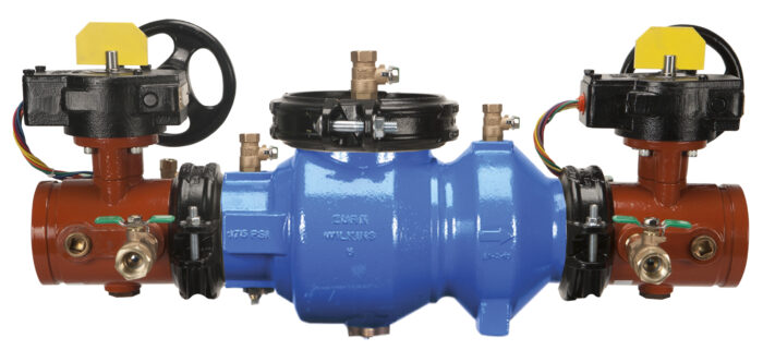 WILKINS 4" 350ABGVIC DC WITH BUTTERFLY GROOVED SHUT OFF VALVES (LEAD FREE)