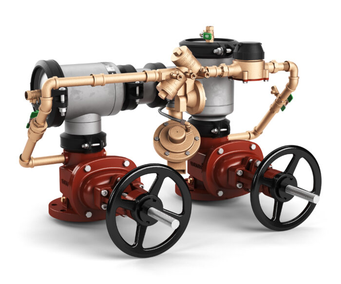 WILKINS 6" 475STDAR RPDA STAINLESS STEEL "N" PATTERN WITH OS&Y GATE VALVES AND CF METER (LEAD FREE) WITH SPOOL TO FIT FOOTPRINT OF 475DA