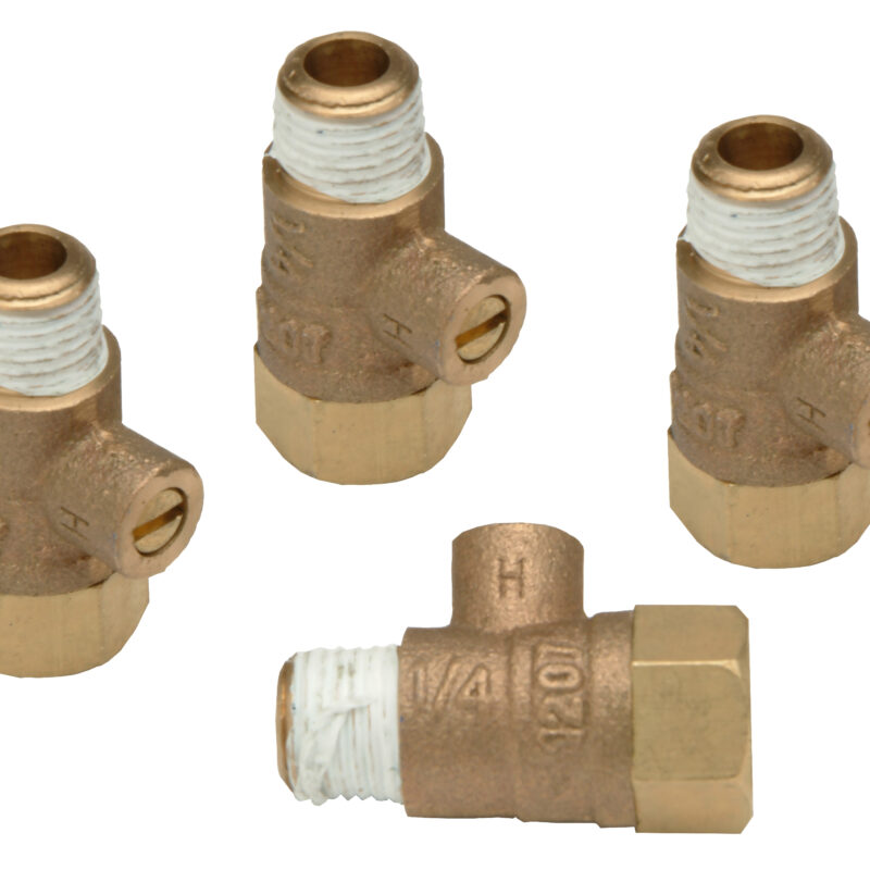 WILKINS RK14-860XL - 1/4" TEST COCKS *NO FLARE TIPS* (LEAD FREE)