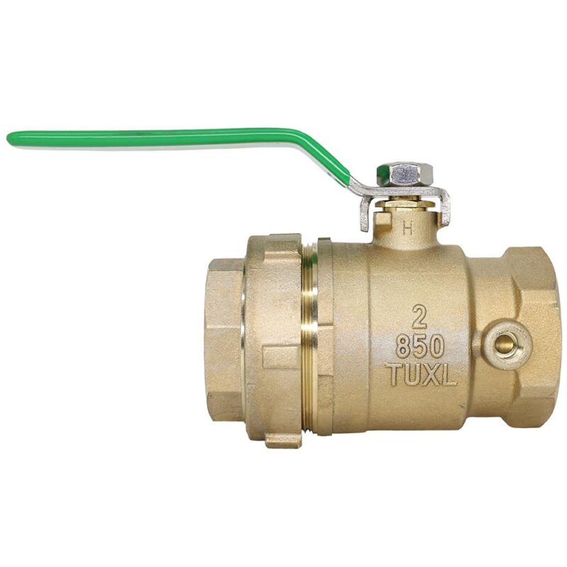 WILKINS 850TUXL 2" UNION BALL VALVE TAPPED FOR TEST COCK (LEAD FREE)