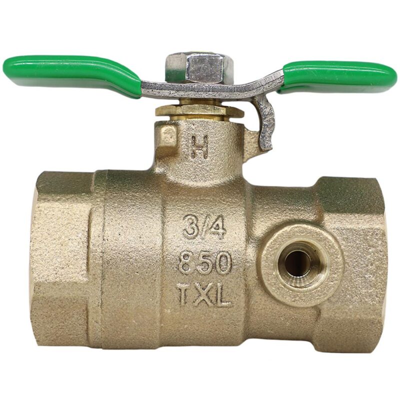 WILKINS 850TXL 3/4" BALL VALVE TAPPED FOR TEST COCK (LEAD FREE)