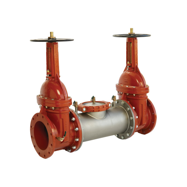 AMES 10" 2000SS DOUBLE CHECK BACKFLOW ASSEMBLY WITH OS&Y GATE VALVES