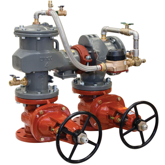 FEBCO 4"LF876V N-PATTERN DCDA-II WITH OS&Y GATE VALVES, BYPASS ASSEMBLY, AND CF METER (LEAD FREE)