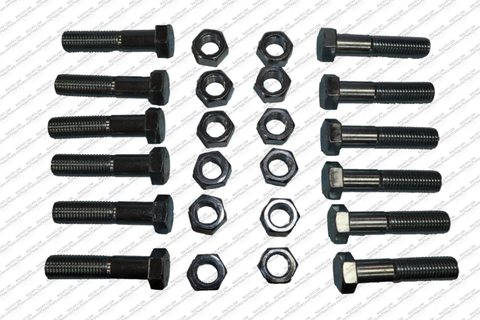 10" 150# PLATED BOLT & NUT SET 12 EA 7/8" X 3 3/4" BOLT