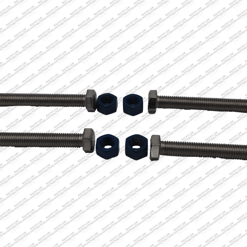 4" 150# PLATED BOLT & NUT SET 8 EA 5/8" X 3" BOLTS