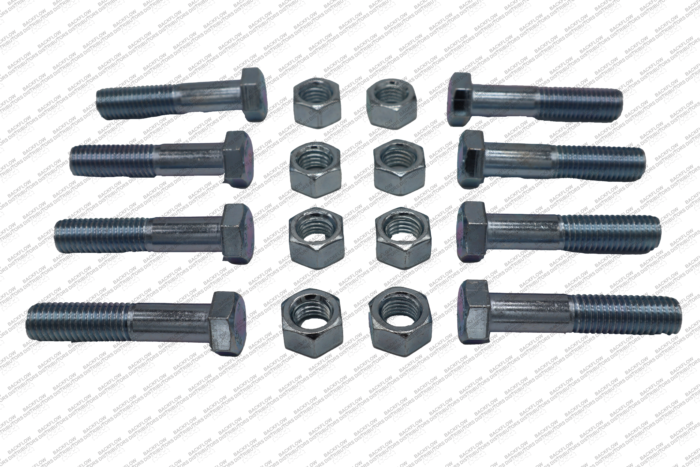 4" 304 STAINLESS STEEL BOLT & NUT SET WITH FLUOROKOTE HEX NUT  8 EA 5/8" X 3" BOLTS ***STAINLESS STEEL***