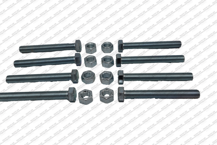 4" 304 STAINLESS STEEL BOLT & NUT SET WITH FLUOROKOTE HEX NUT  8 EA 5/8" X 5" BOLTS - XL BOLT SET ***STAINLESS STEEL***