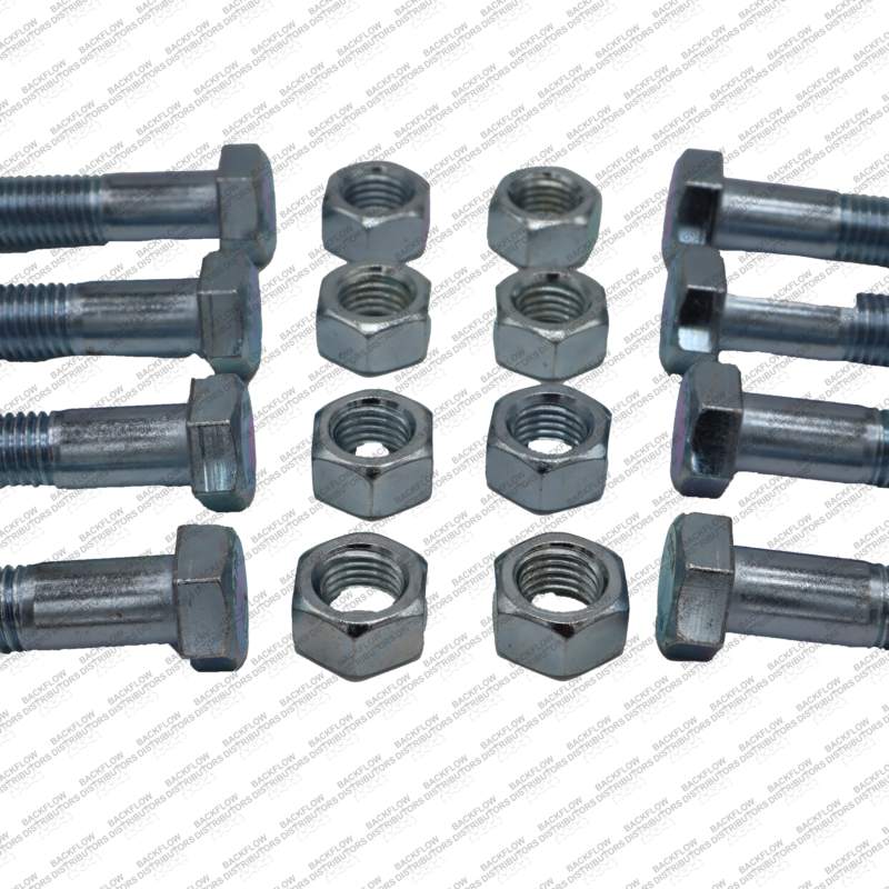 5" - 6" PLATED BOLT & NUT SET 8 EA 3/4" X 3 1/4" BOLTS