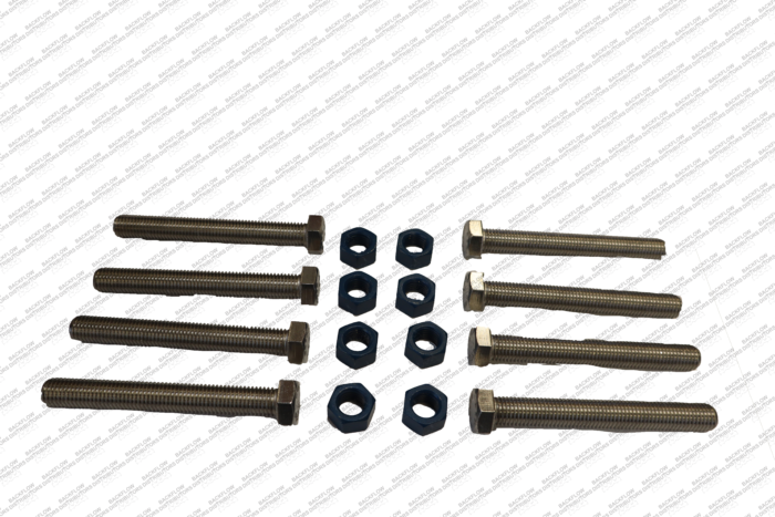 6" 304 STAINLESS STEEL BOLT & NUT SET WITH FLUOROKOTE HEX NUT - 8 EA 3/4" X 6" BOLTS ***STAINLESS STEEL***