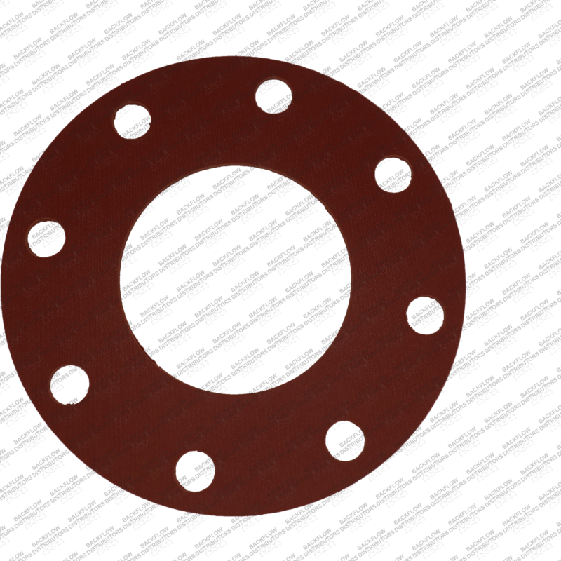 4" RED RUBBER FULL FACE GASKET, 150# - 1/8" THICK - FLANGE GASKET