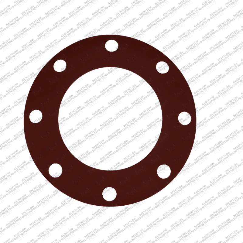 6" RED RUBBER FULL FACE GASKET, 150# - 1/8" THICK - FLANGE GASKET