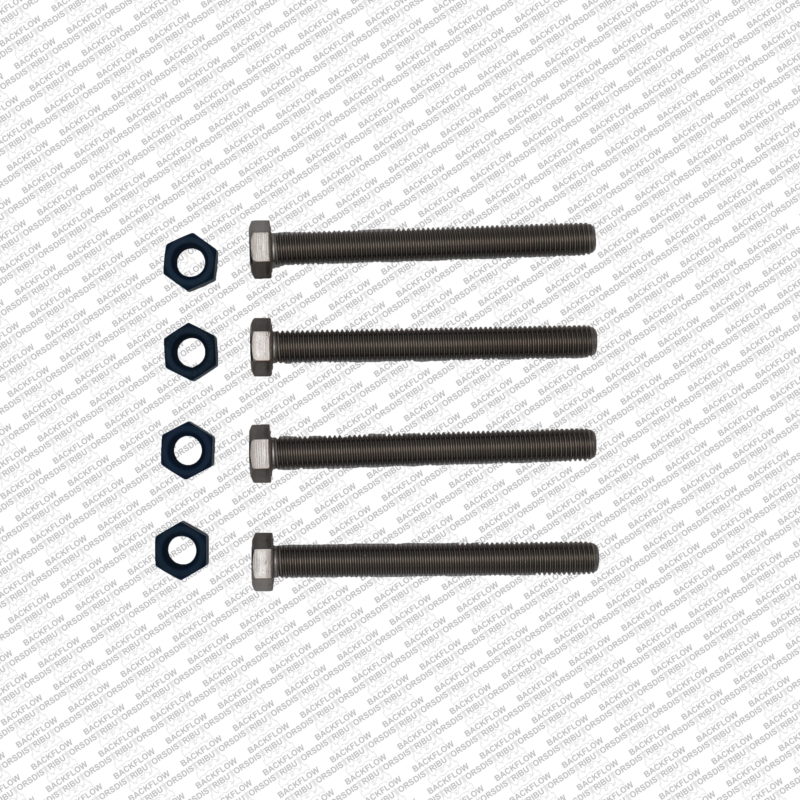 2 1/2" - 3" 304 STAINLESS STEEL BOLT & NUT SET WITH FLUOROKOTE HEX NUT - 4 EA 5/8" X 6" BOLTS - XL BOLT SET ***STAINLESS STEEL***