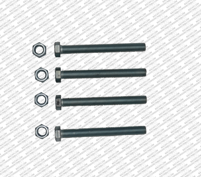 2 1/2" - 3" 150# PLATED BOLT & NUT SET 4 EA 5/8" X 5" BOLTS - XL BOLT SET WITH FULL THREAD